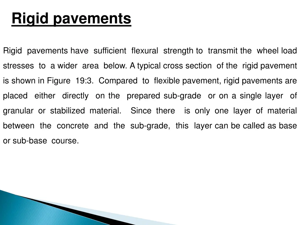 rigid pavements