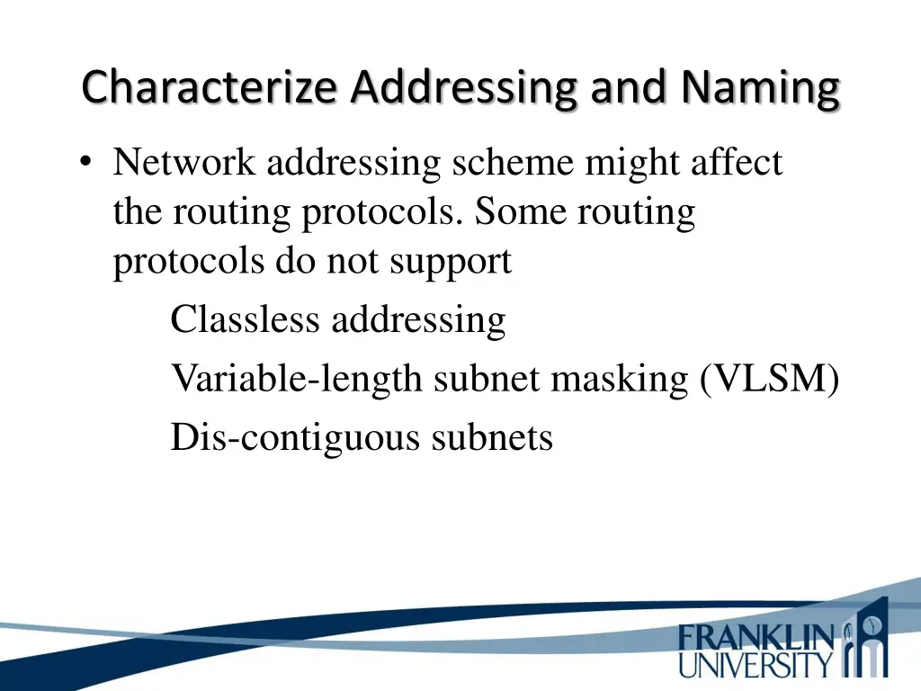 characterize addressing and naming 1