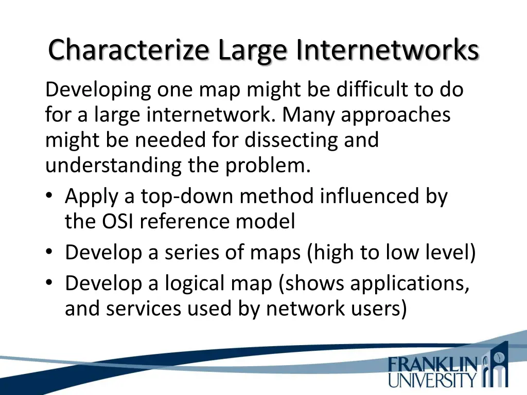 characterize large internetworks developing