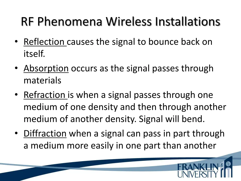 rf phenomena wireless installations
