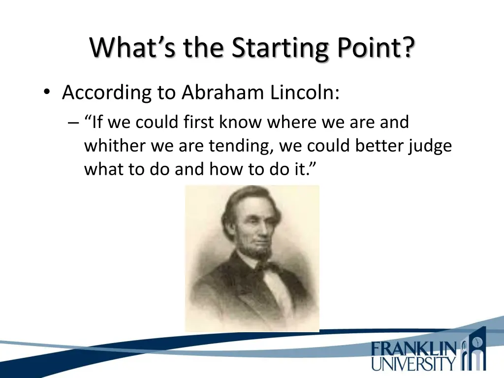 what s the starting point