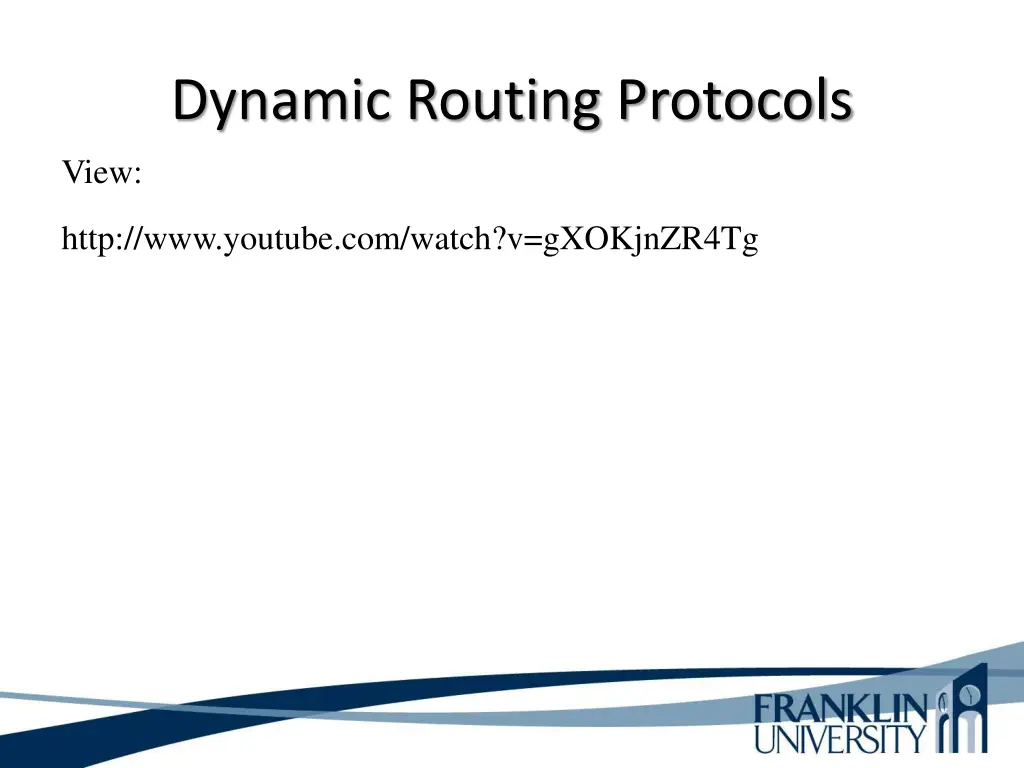 dynamic routing protocols