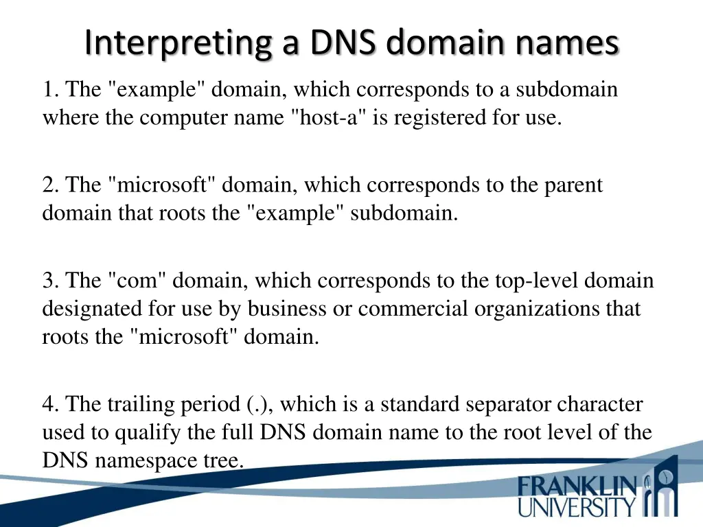 interpreting a dns domain names 1 the example