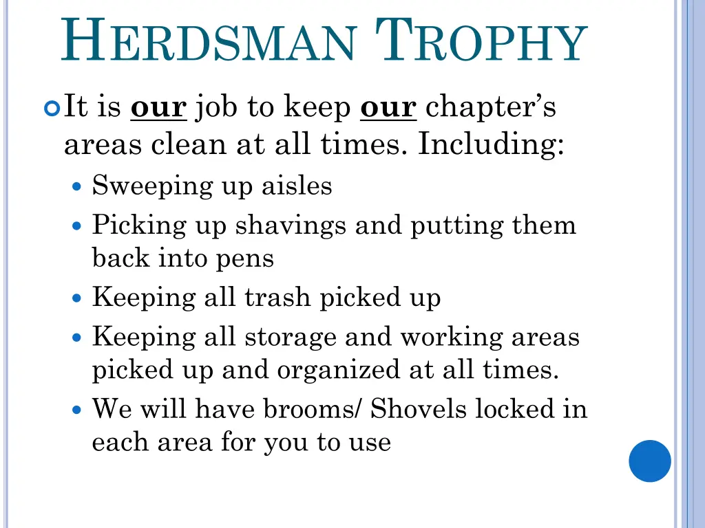 h erdsman t rophy