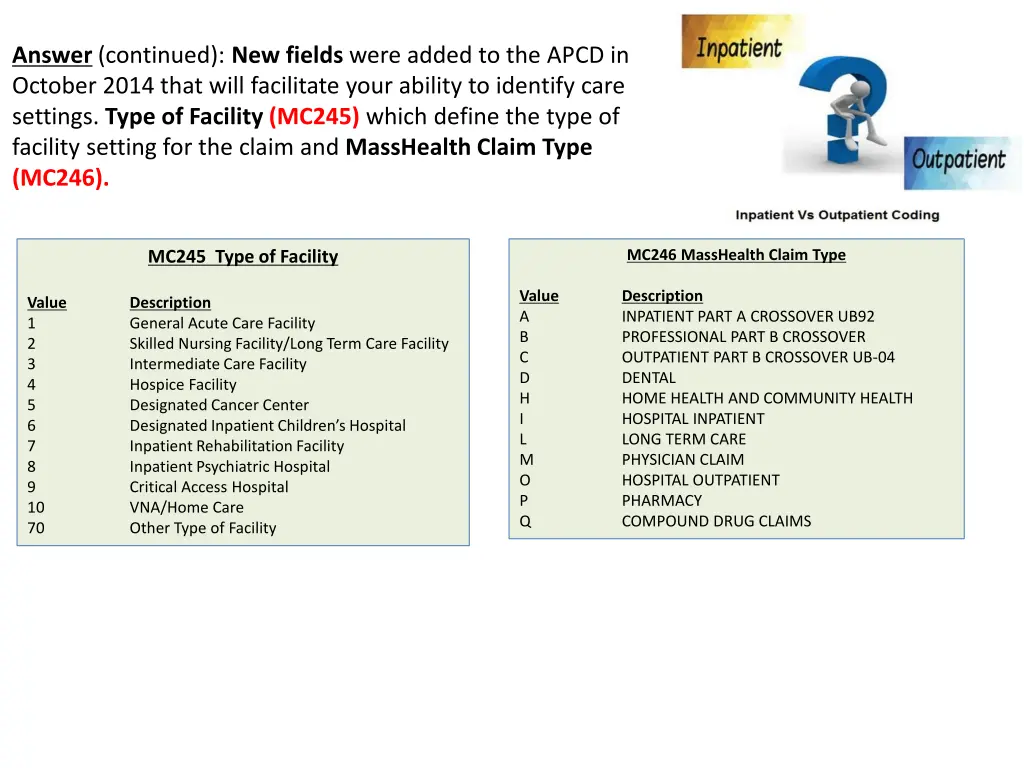 answer continued new fields were added