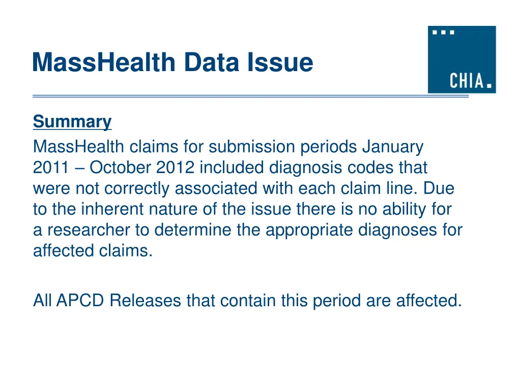 masshealth data issue