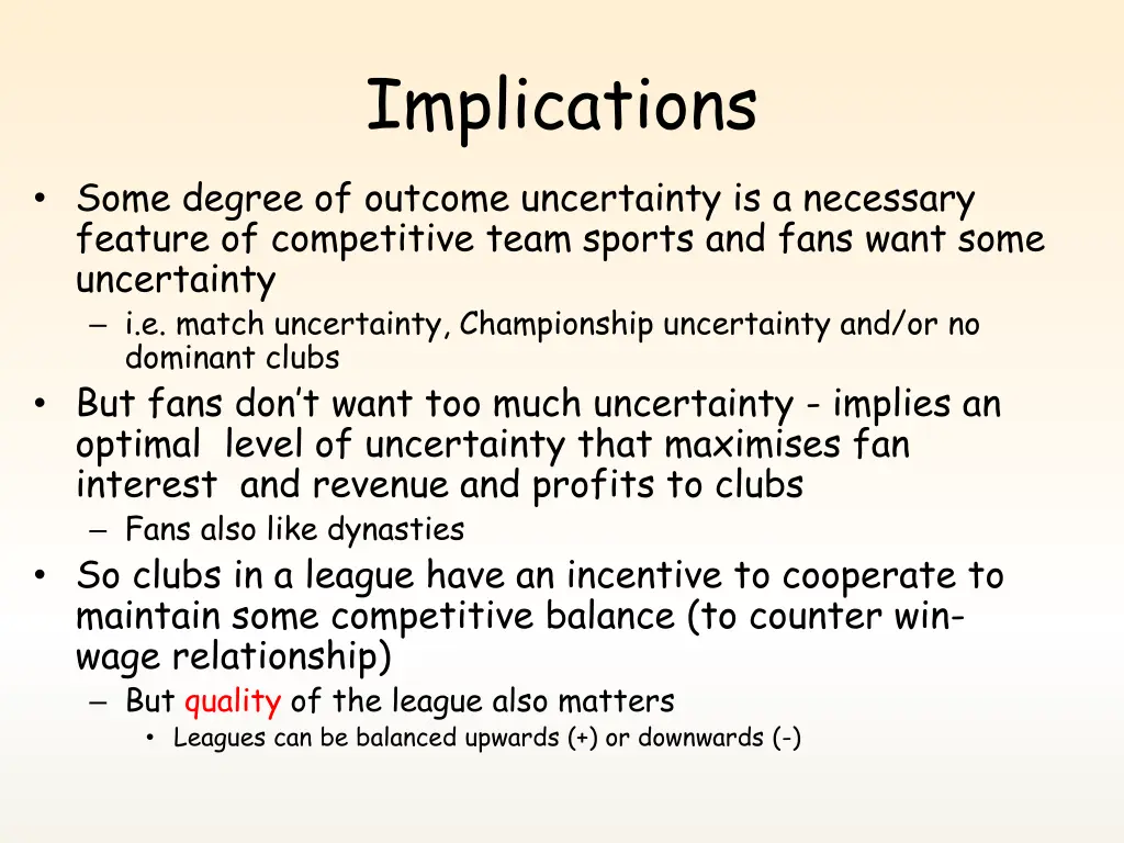 implications