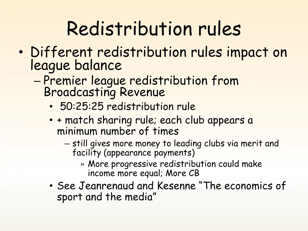redistribution rules different redistribution