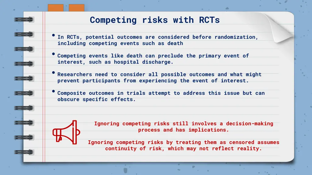 competing risks with rcts in rcts potential