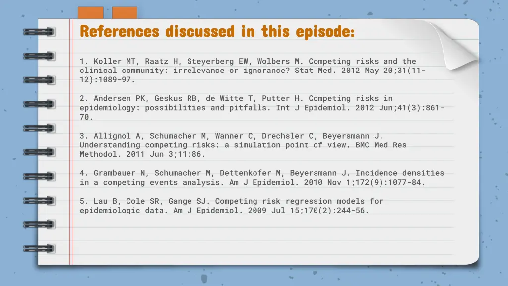references discussed in this episode references
