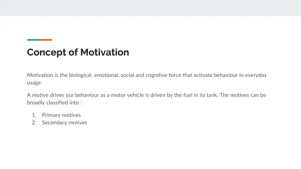 concept of motivation