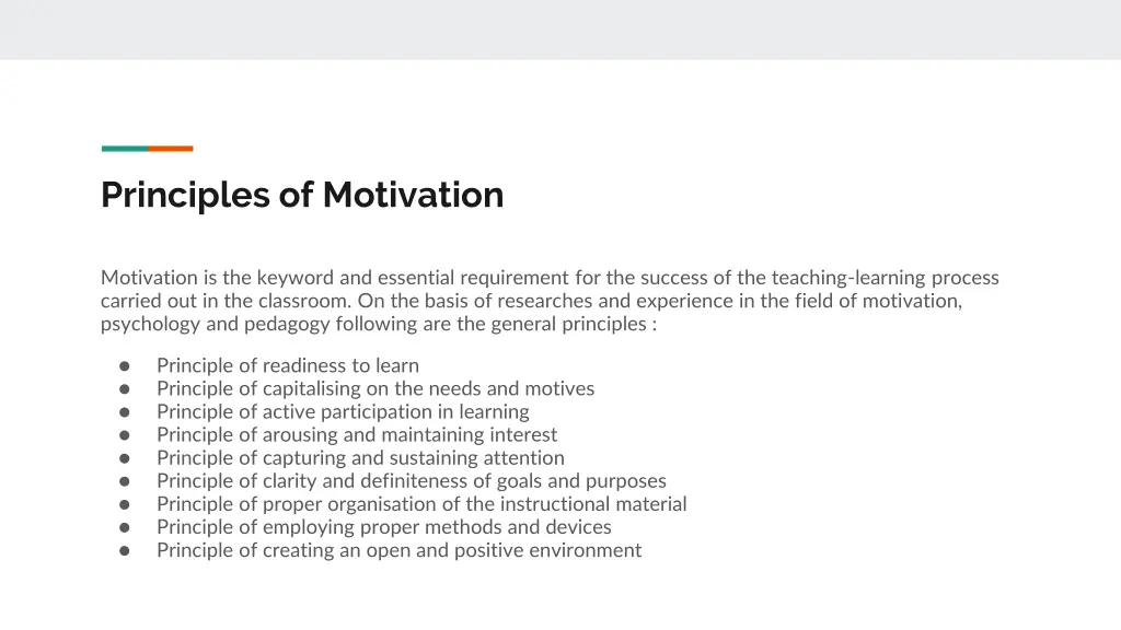 principles of motivation