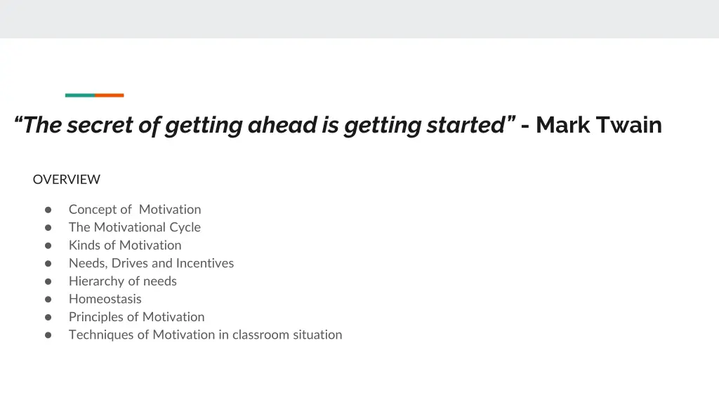 the secret of getting ahead is getting started