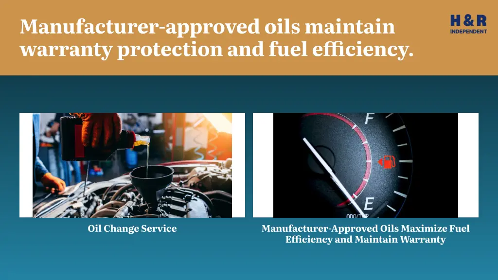 manufacturer approved oils maintain warranty