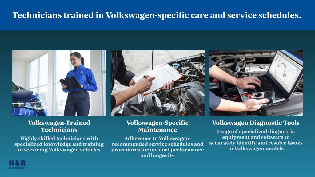 technicians trained in volkswagen speci fi c care