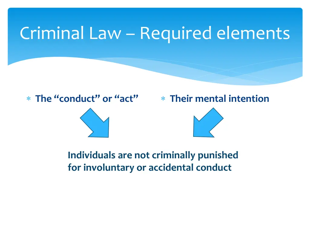 criminal law required elements