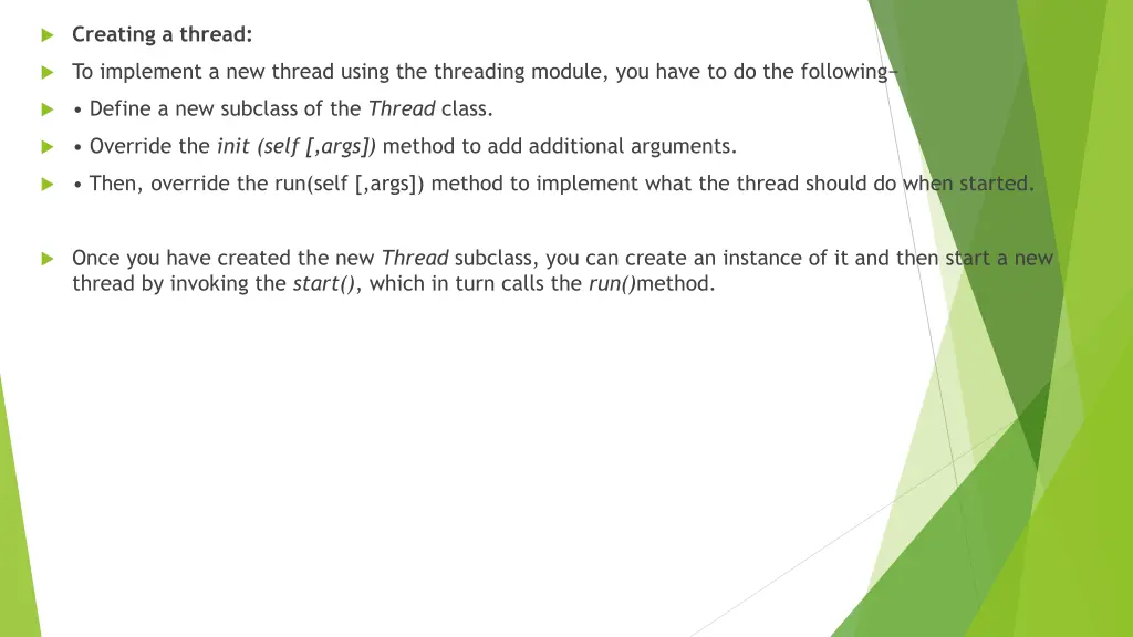 creating a thread