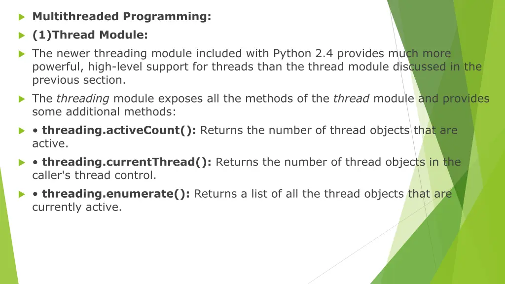 multithreaded programming