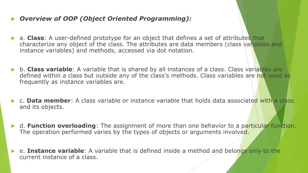 overview of oop object oriented programming