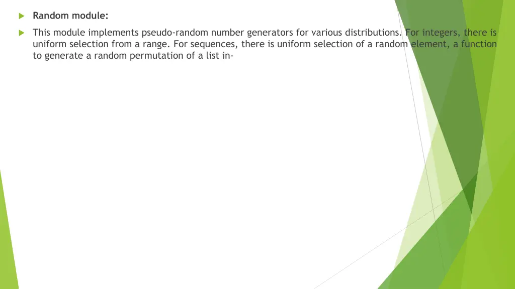 random module