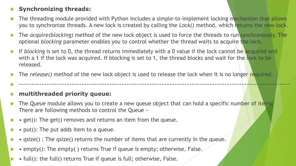 synchronizing threads