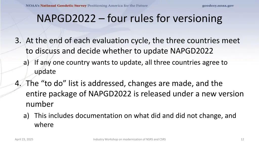 napgd2022 four rules for versioning 1