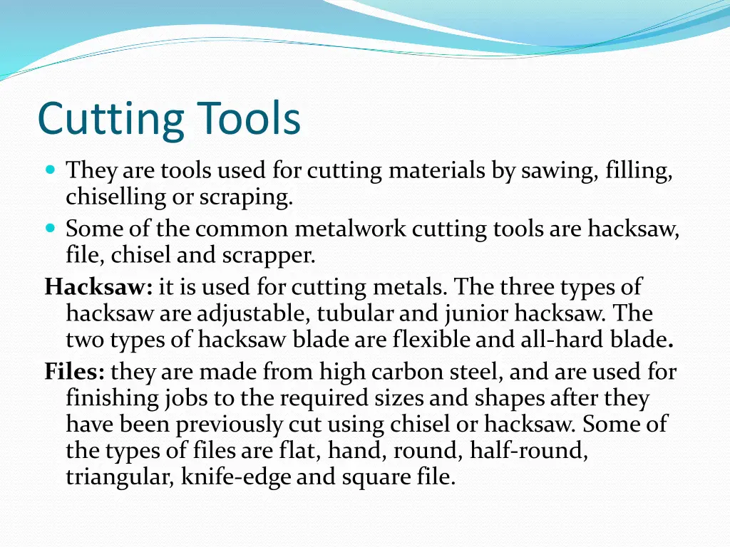 cutting tools
