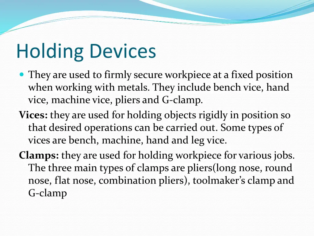 holding devices