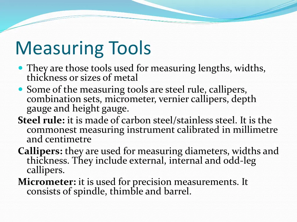 measuring tools they are those tools used
