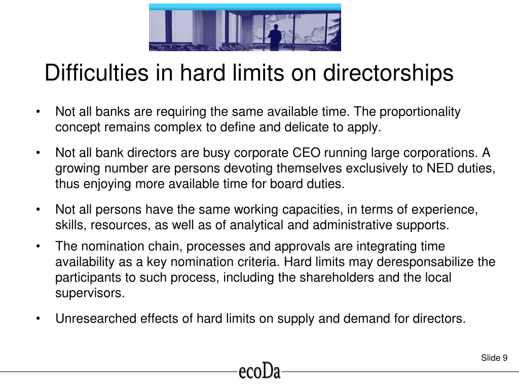 difficulties in hard limits on directorships