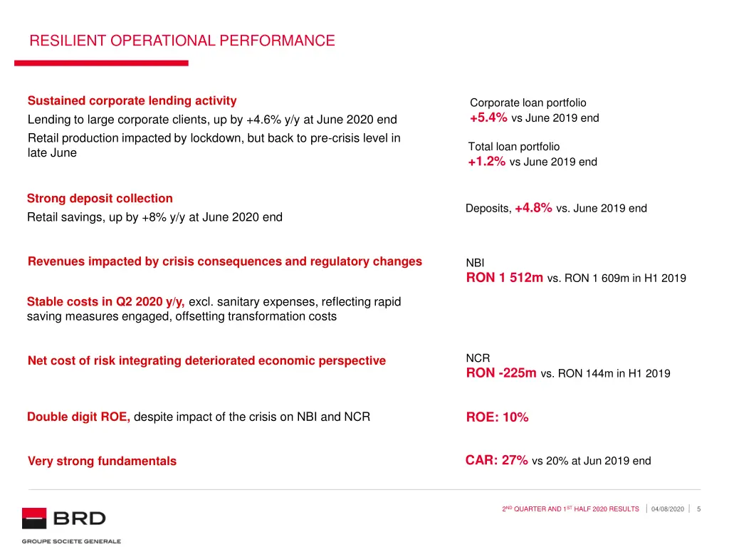 resilient operational performance