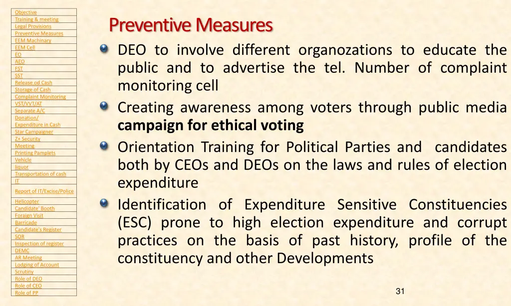 objective objective training meeting legal 18