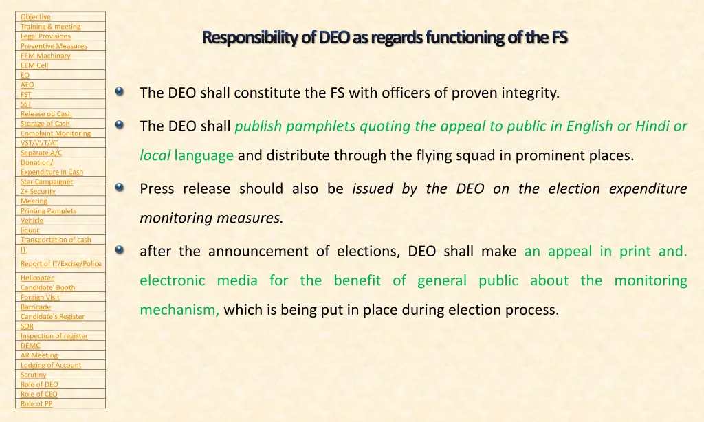objective objective training meeting legal 33