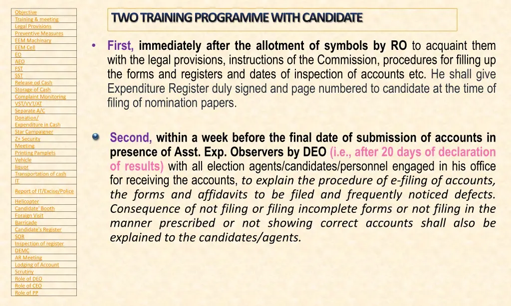 objective objective training meeting legal 4