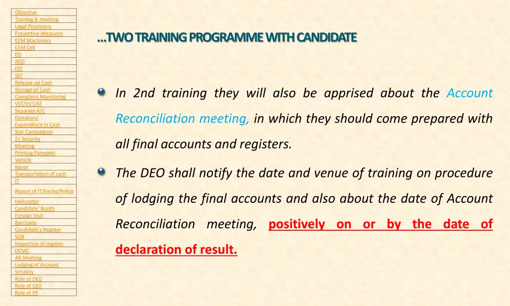 objective objective training meeting legal 5