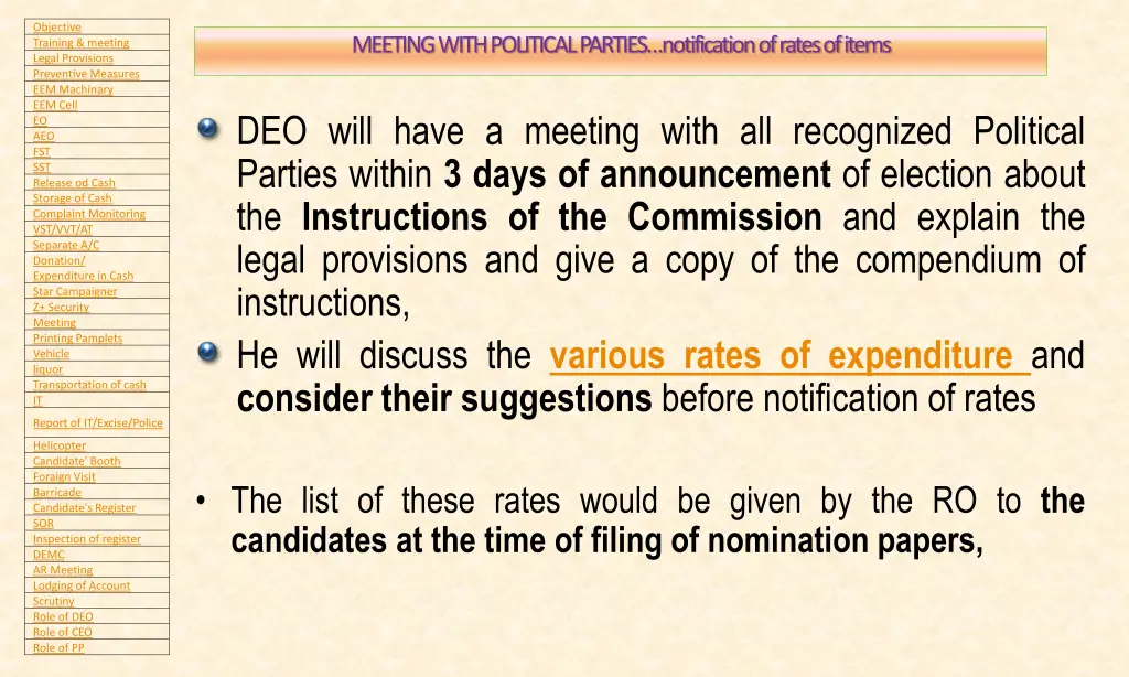 objective objective training meeting legal 6