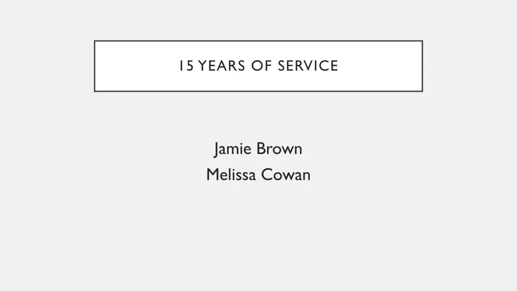 15 years of service