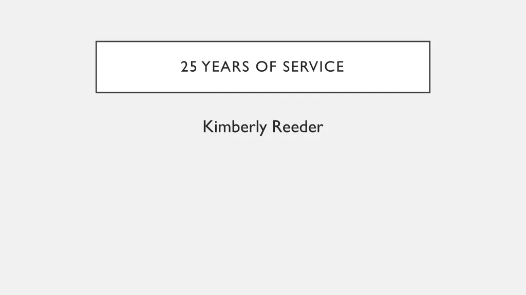 25 years of service