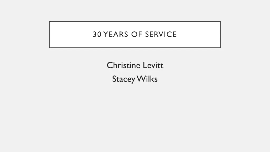 30 years of service