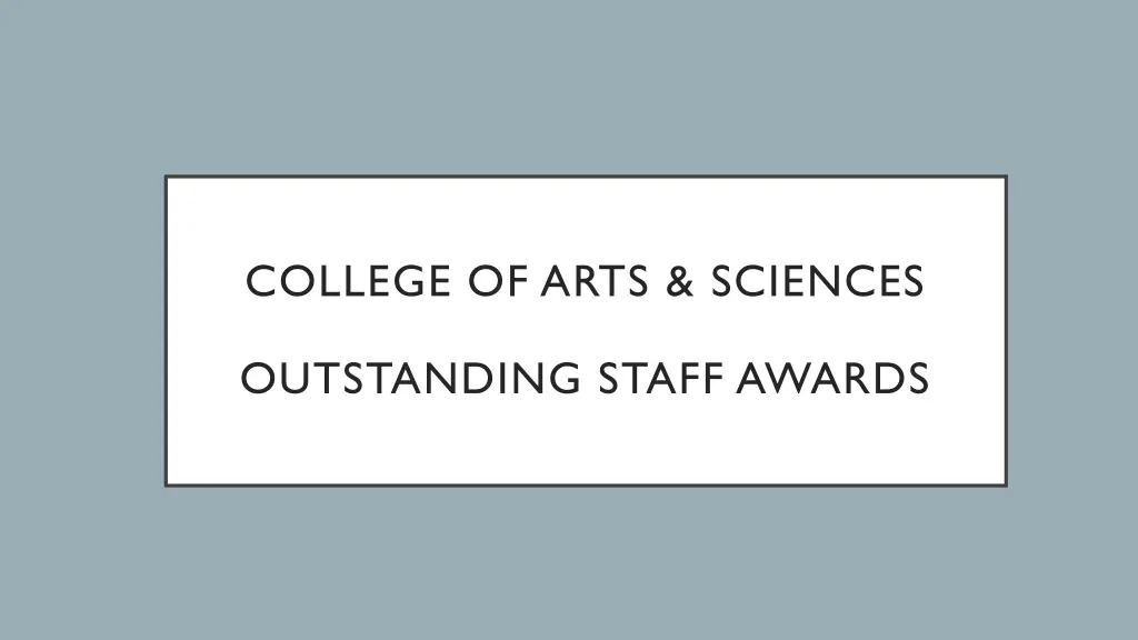 college of arts sciences