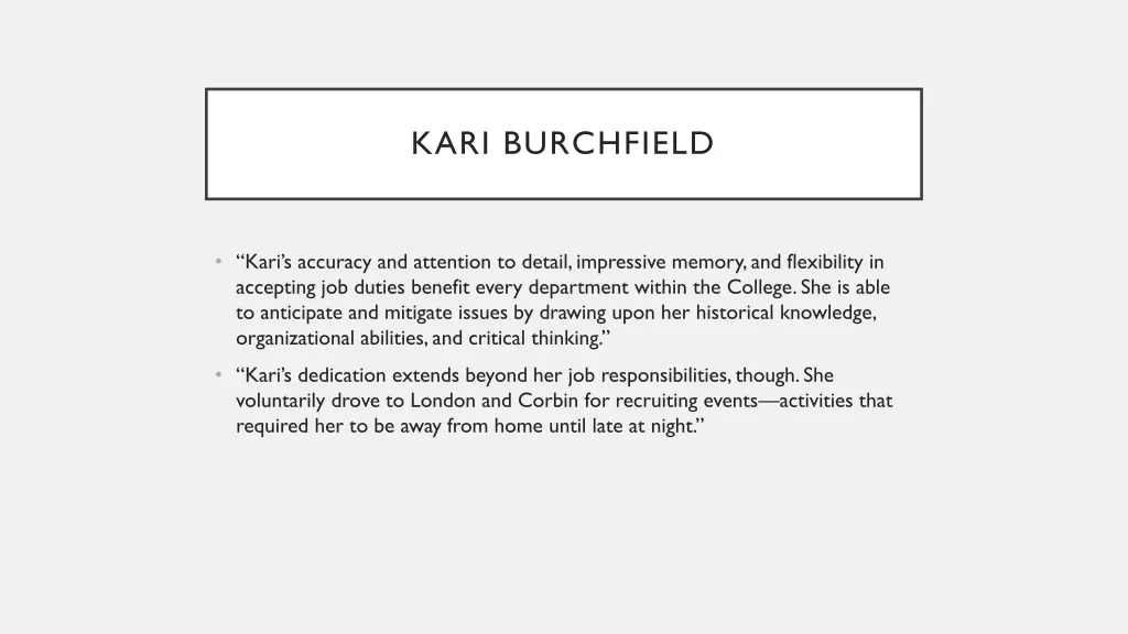 kari burchfield