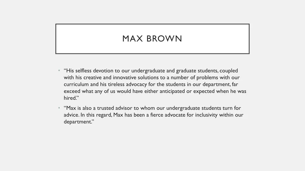 max brown