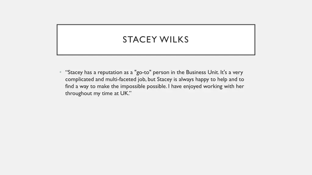 stacey wilks