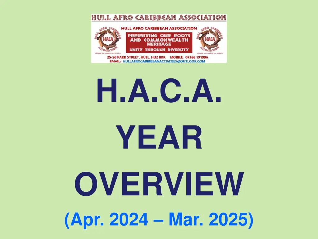 h a c a year overview apr 2024 mar 2025