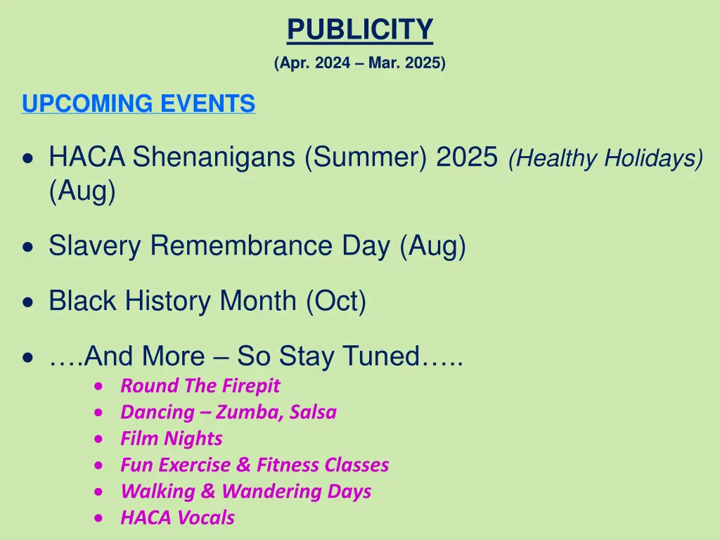 publicity apr 2024 mar 2025