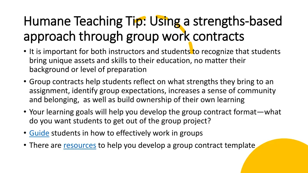humane teaching tip using a strengths humane