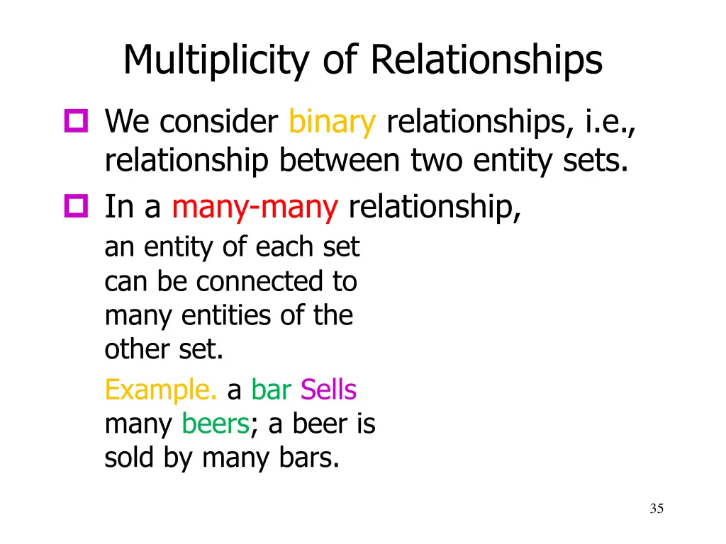 multiplicity of relationships 3