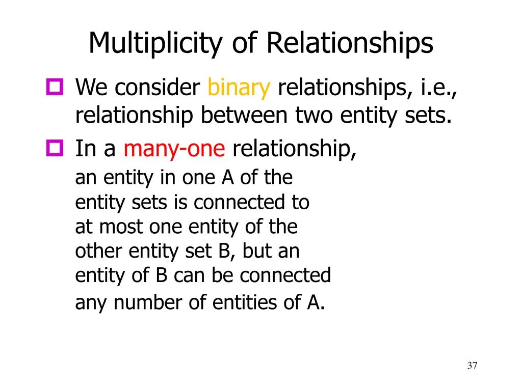 multiplicity of relationships 5