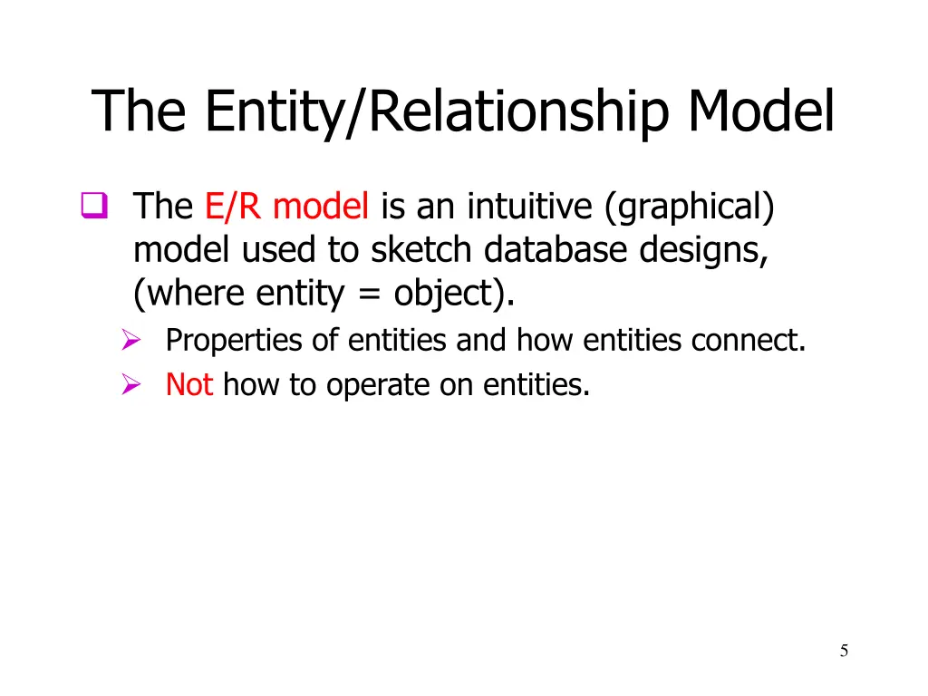 the entity relationship model 1