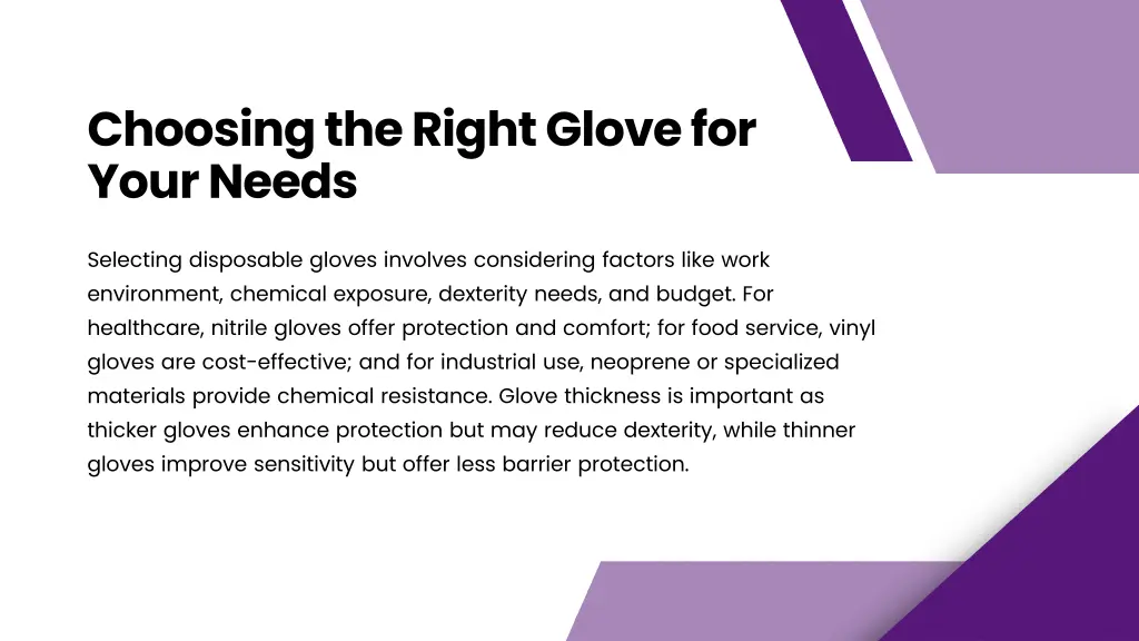 choosing the right glove for your needs